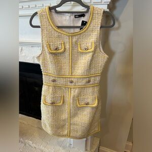 INA designer yellow tweed dress STUNNING!!